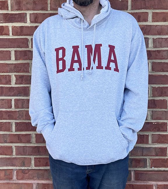 AL MV BAMA GREY HOODIE